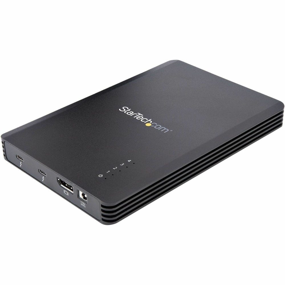 StarTech.com 4 Bay Thunderbolt 3 NVMe Enclosure, For M.2 NVMe SSD Drives, 1x DisplayPort Video and 2x TB3 Downstream Ports, 40Gbp MPN:M2E4BTB3