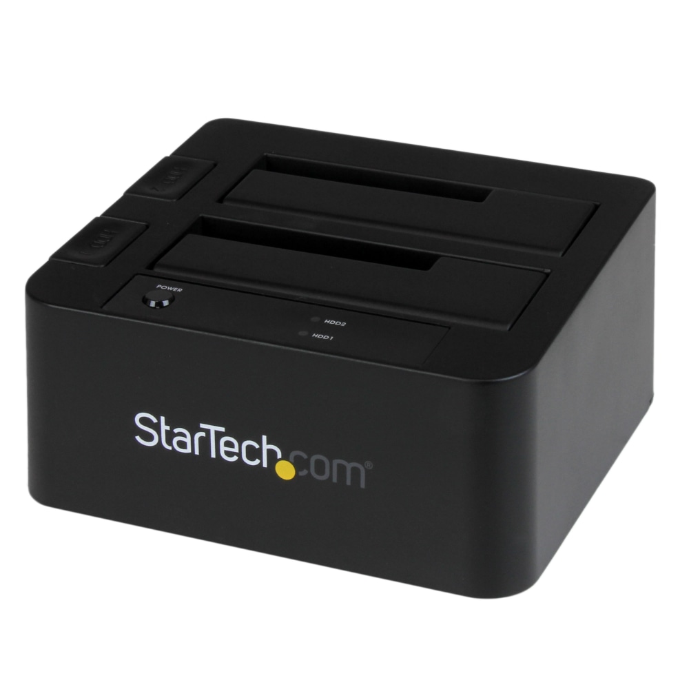 StarTech.com USB 3.0 / eSATA Dual Hard Drive Docking Station with UASP for 2.5/3.5in SATA SSD / HDD - SATA 6 Gbps MPN:SDOCK2U33EB