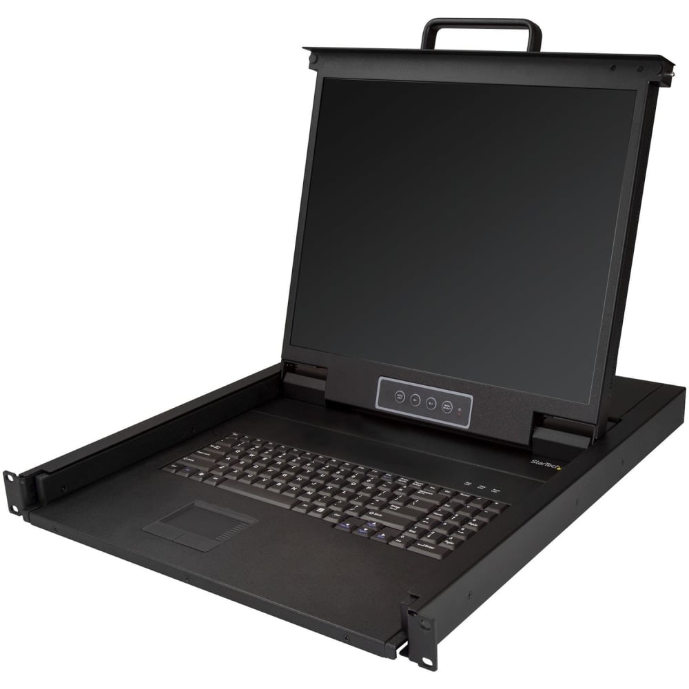 StarTech.com Rackmount KVM Console - 1U 19in LCD Monitor Single Port VGA KVM Server Rack Drawer includes Cables & Hardware - USB Support MPN:RKCONS1901