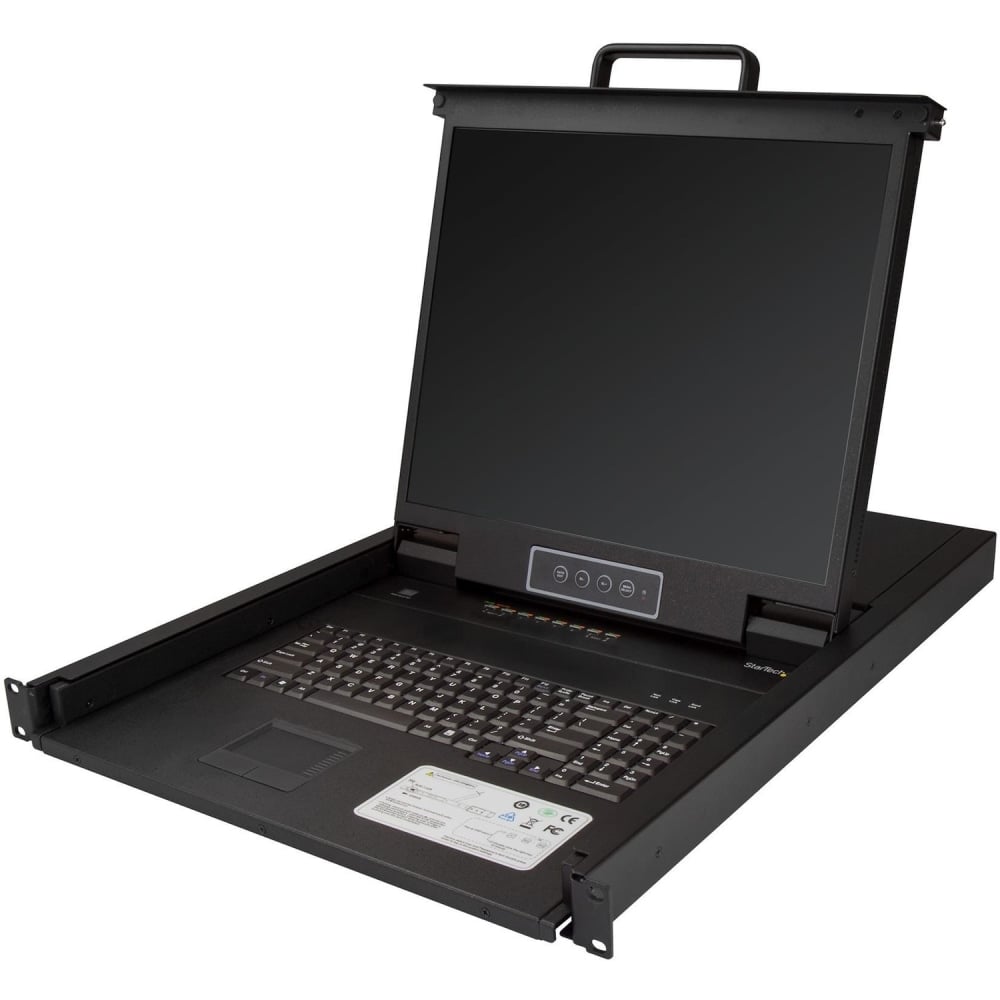 StarTech.com 8 Port Rackmount KVM Console w/ Cables - Integrated KVM Switch w/ 19in LCD - 1U LCD KVM Drawer 50000 MTBF - USB + VGA Support MPN:RKCONS1908K