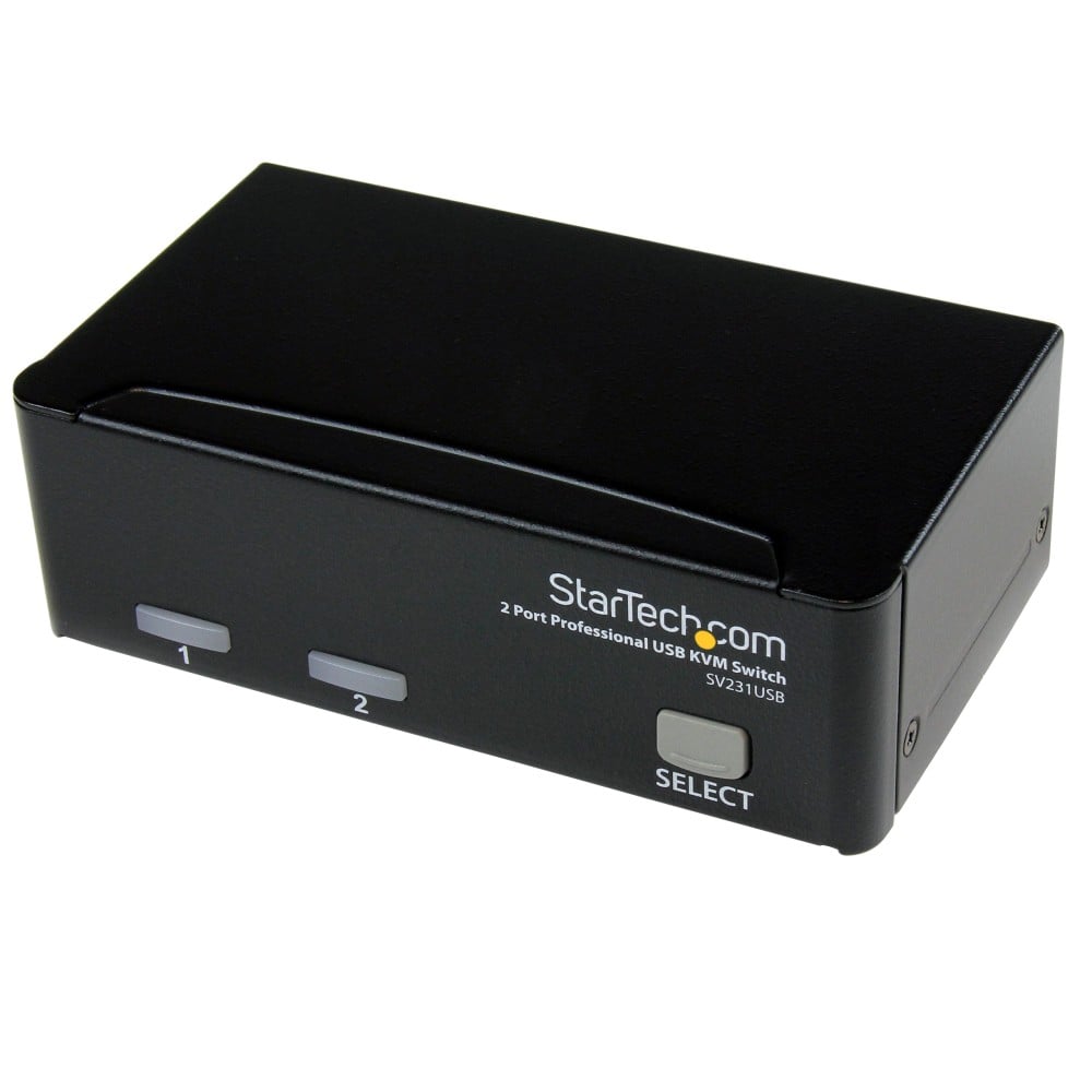 StarTech.com 2 Port Professional USB KVM Switch Kit with Cables - Control 2 USB VGA based computers with this complete KVM kit including cables MPN:SV231USB