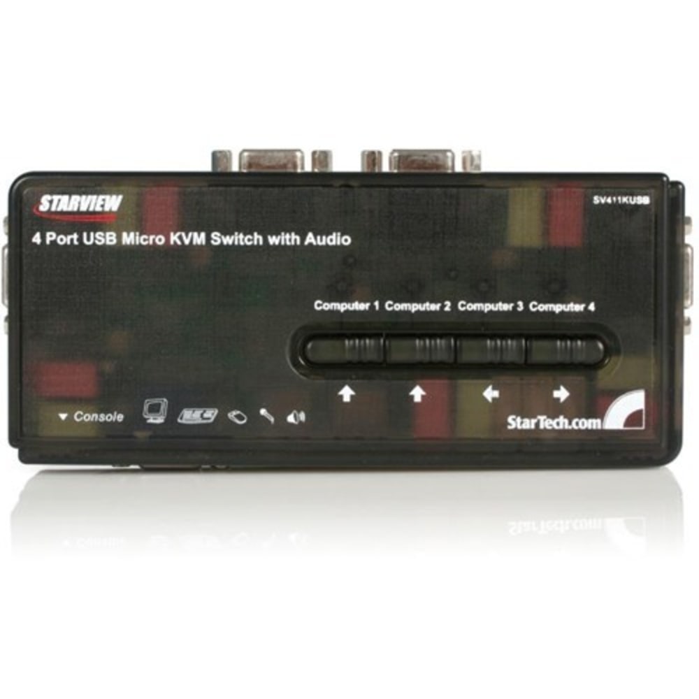 StarTech.com SV411KUSB, KVM / audio switch, USB, 4 ports, 1 local user MPN:SV411KUSB