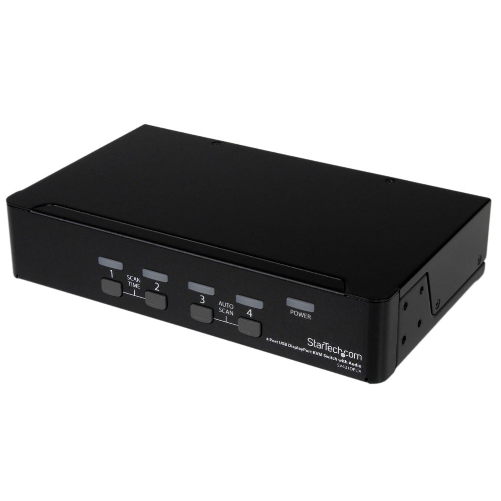 StarTech.com 4 Port DisplayPort KVM Switch w/ Audio - USB, Keyboard, Video, Mouse, Computer Switch Box - SV431DPUA MPN:SV431DPUA