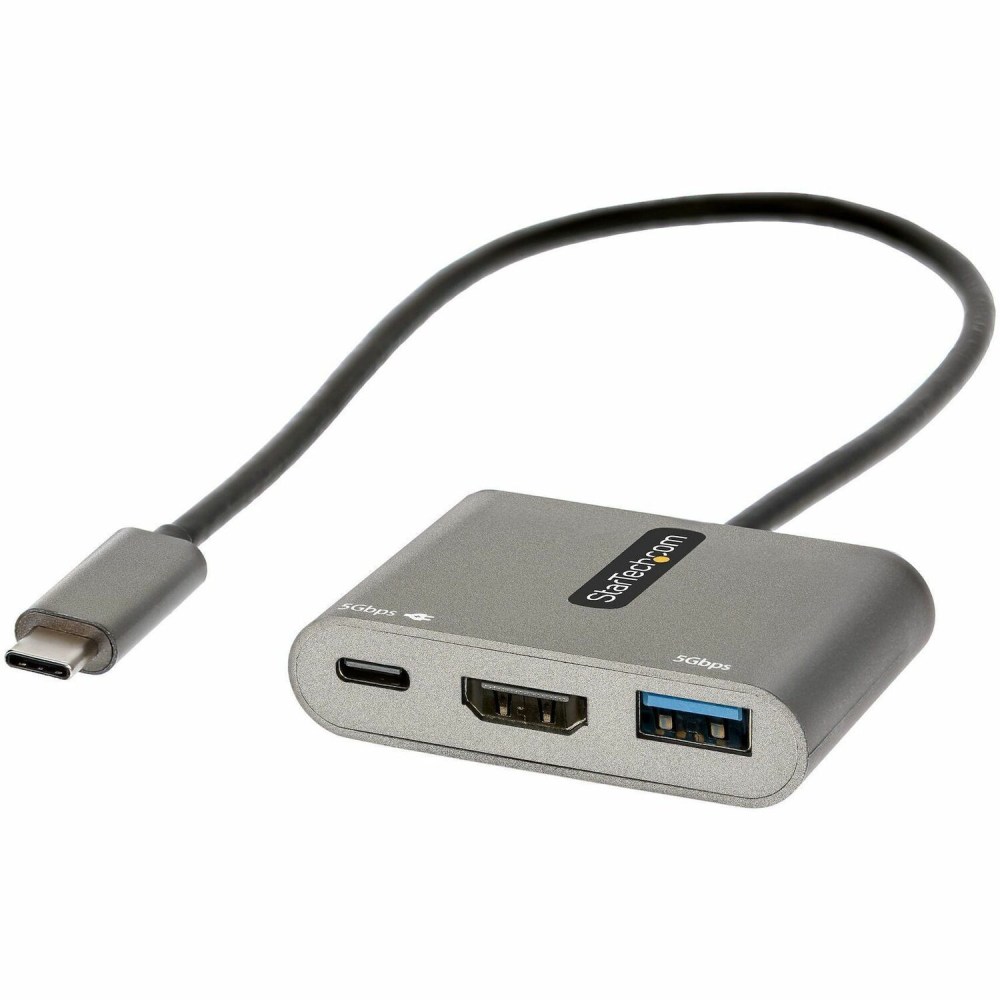 StarTech.com USB C Multiport Adapter, USB-C to HDMI 4K, 100W PD Pass-Through, USB 3.0 Hub 5Gbps (1xC/1xA), US - CDP2HDUACP2 MPN:CDP2HDUACP2