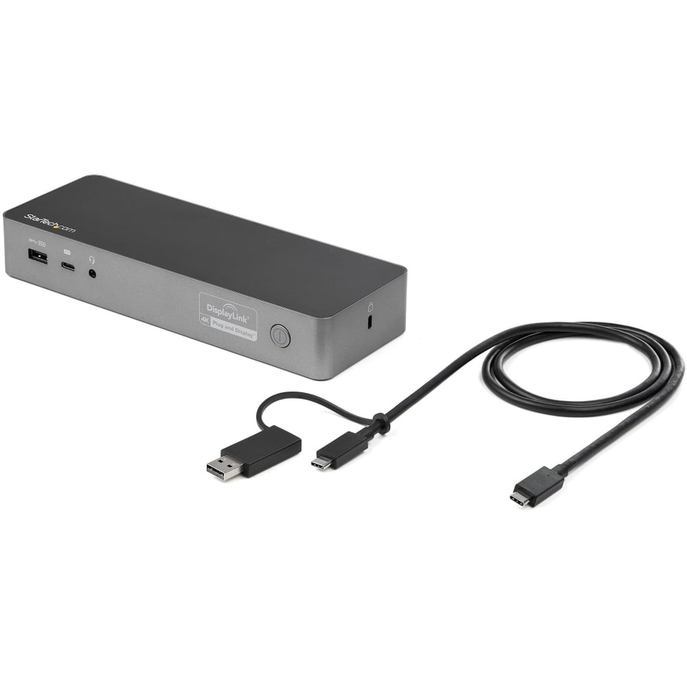 StarTech.com USB-C & USB-A Dock - Hybrid Universal Laptop Docking Station with Dual Monitor Display 4K 60Hz HDMI & DisplayPort - DK30C2DPPD MPN:DK30C2DPPD