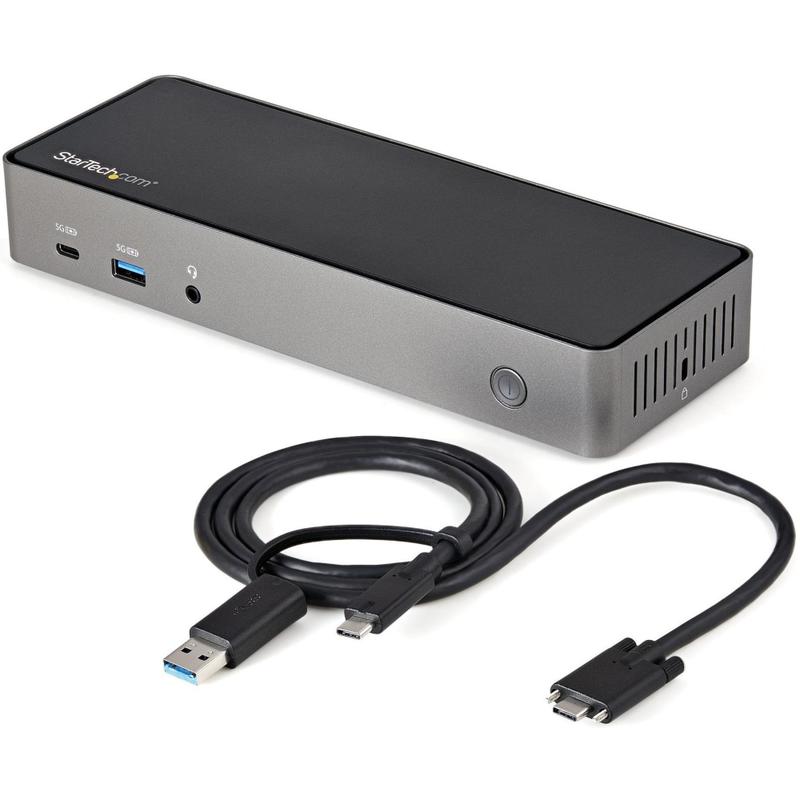 StarTech.com USB-C & USB-A Dock - Hybrid Triple Monitor Laptop Docking Station DisplayPort & HDMI 4K 60Hz/85W PD/6x USB/GbE/USB 3.1 Gen 2 MPN:DK31C3HDPD
