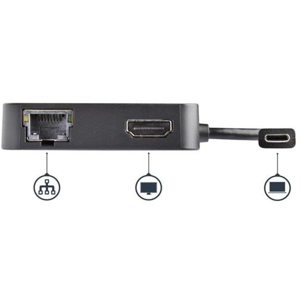 StarTech.com USB C Multiport Adapter - USB Type C to 4K HDMI/USB 3.0/Gigabit Ethernet - Powered USB Hub - DKT30CHD MPN:DKT30CHD
