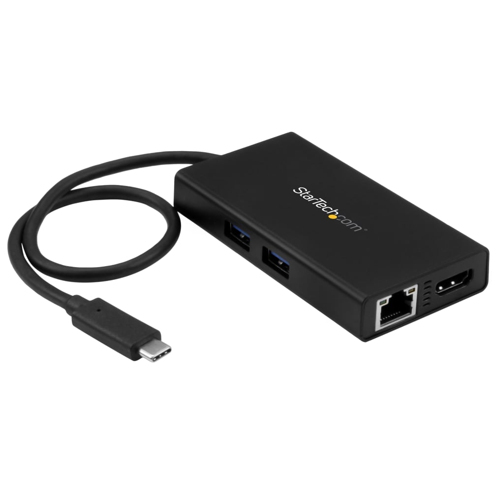 StarTech.com USB C Multiport Adapter, Black MPN:DKT30CHPD