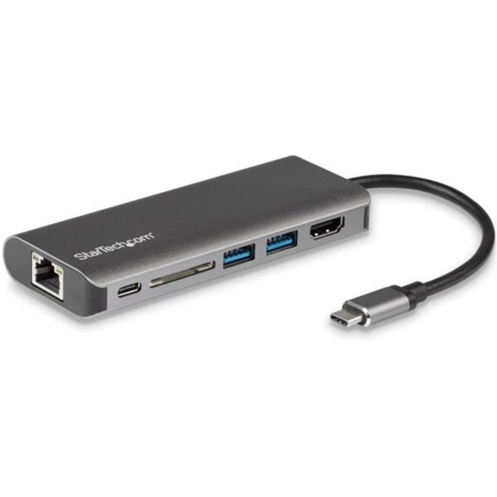 StarTech.com USB-C Multiport Adapter with SD Card Reader - Power Delivery - 4K HDMI - GbE - 2x USB 3.0 Ports - DKT30CSDHPD MPN:DKT30CSDHPD