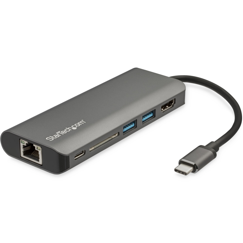 StarTech.com USB C Multiport Adapter - USB Type-C Travel Dock to 4K HDMI, 3x USB Hub, SD, GbE, 60W PD 3.0 Pas - DKT30CSDHPD3 MPN:DKT30CSDHPD3