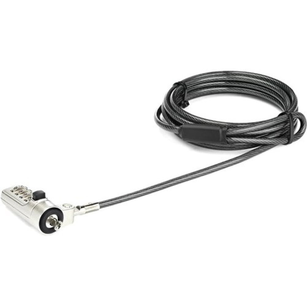 StarTech.com Laptop Cable Lock - 4-Digit Resettable Combination Lock - For Wedge Security Slot - 6.5ft (2 m) Steel Cable (LTLOCKNBL) MPN:LTLOCKNBL