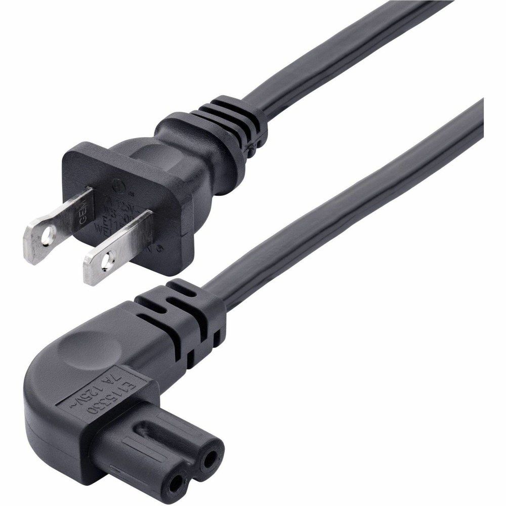 StarTech.com 3ft (1m) Laptop Power Cord, NEMA 1-15P to Right Angle C7, 7A 125V, 18AWG, Replacement Laptop Charger Cable, UL Listed MPN:PXT101NB-STRA-3F