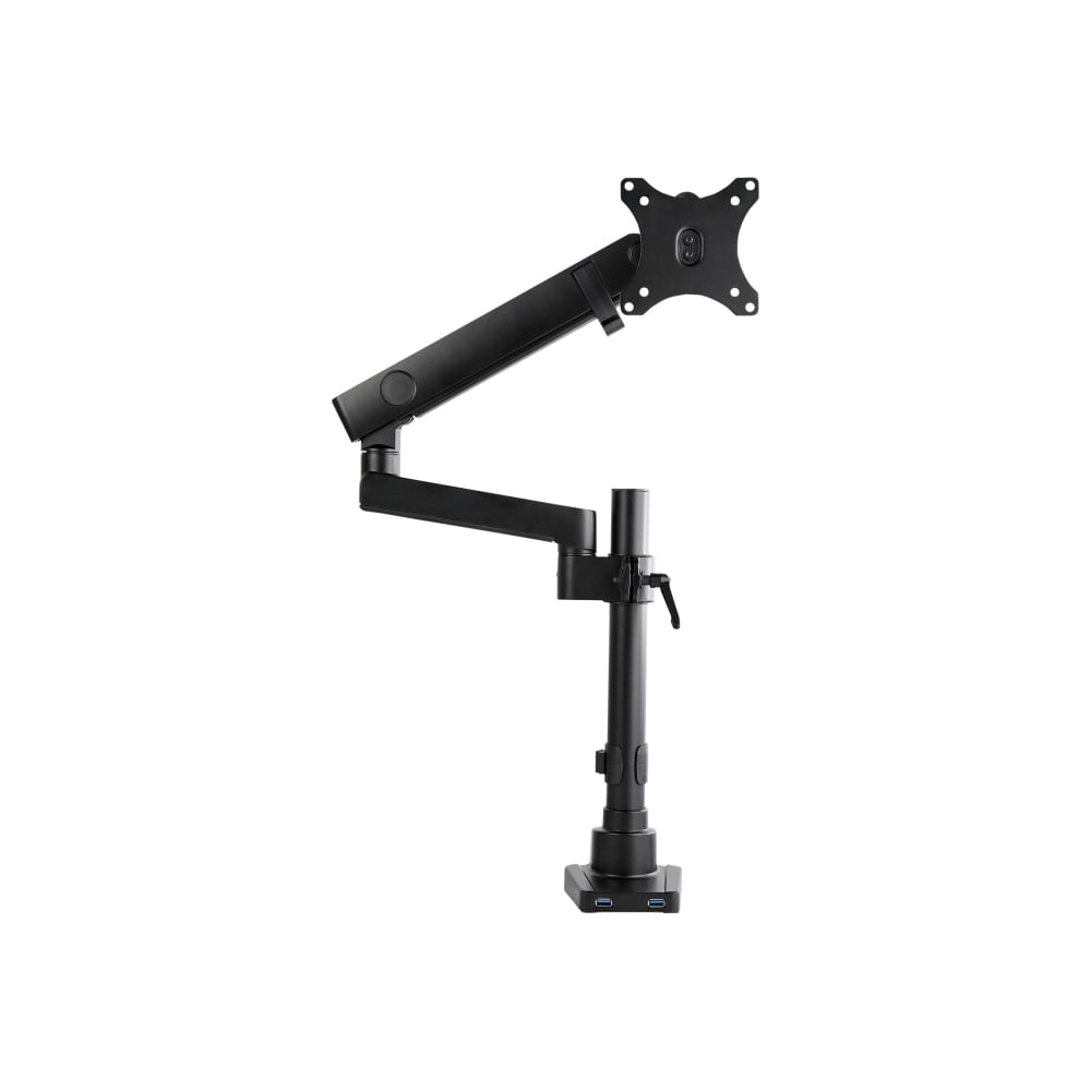StarTech.com Desk Mount Monitor Arm with 2x USB 3.0 ports - Full Motion Single Monitor Pole Mount up to 34in VESA Display - C-Clamp/Grommet MPN:ARMPIVOT2USB3