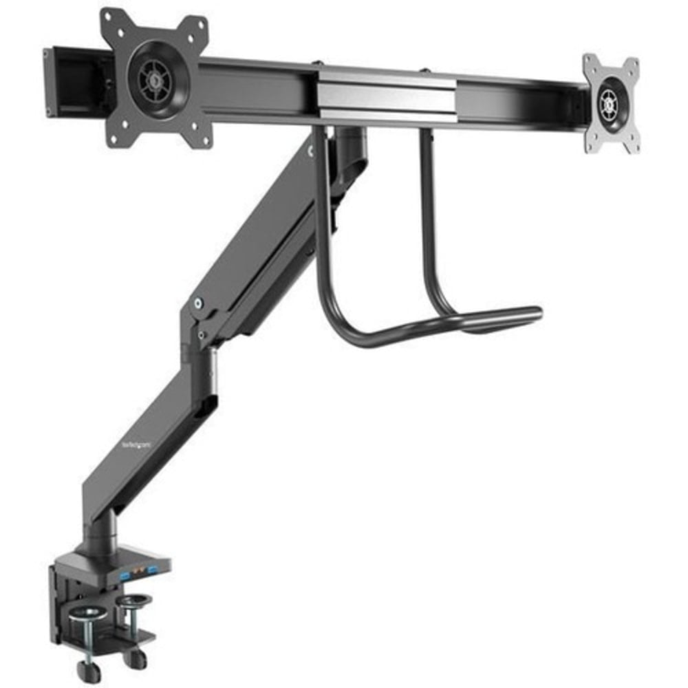 StarTech.com Desk Mount Dual Monitor Arm with USB & Audio - Slim Full Motion Dual Monitor VESA Mount up to 32in Displays - C-Clamp/Grommet MPN:ARMSLIMDUAL2USB3