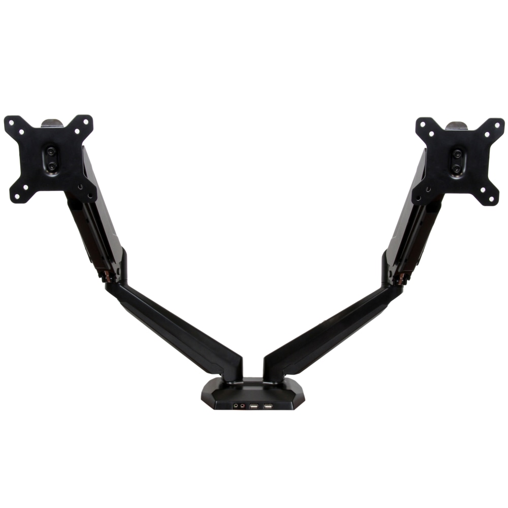 StarTech.com Dual Monitor Arm - USB Hub and Audio Ports in Base - Monitors up to 32in - VESA Monitor Stand Desk Mount MPN:ARMSLIMDUO