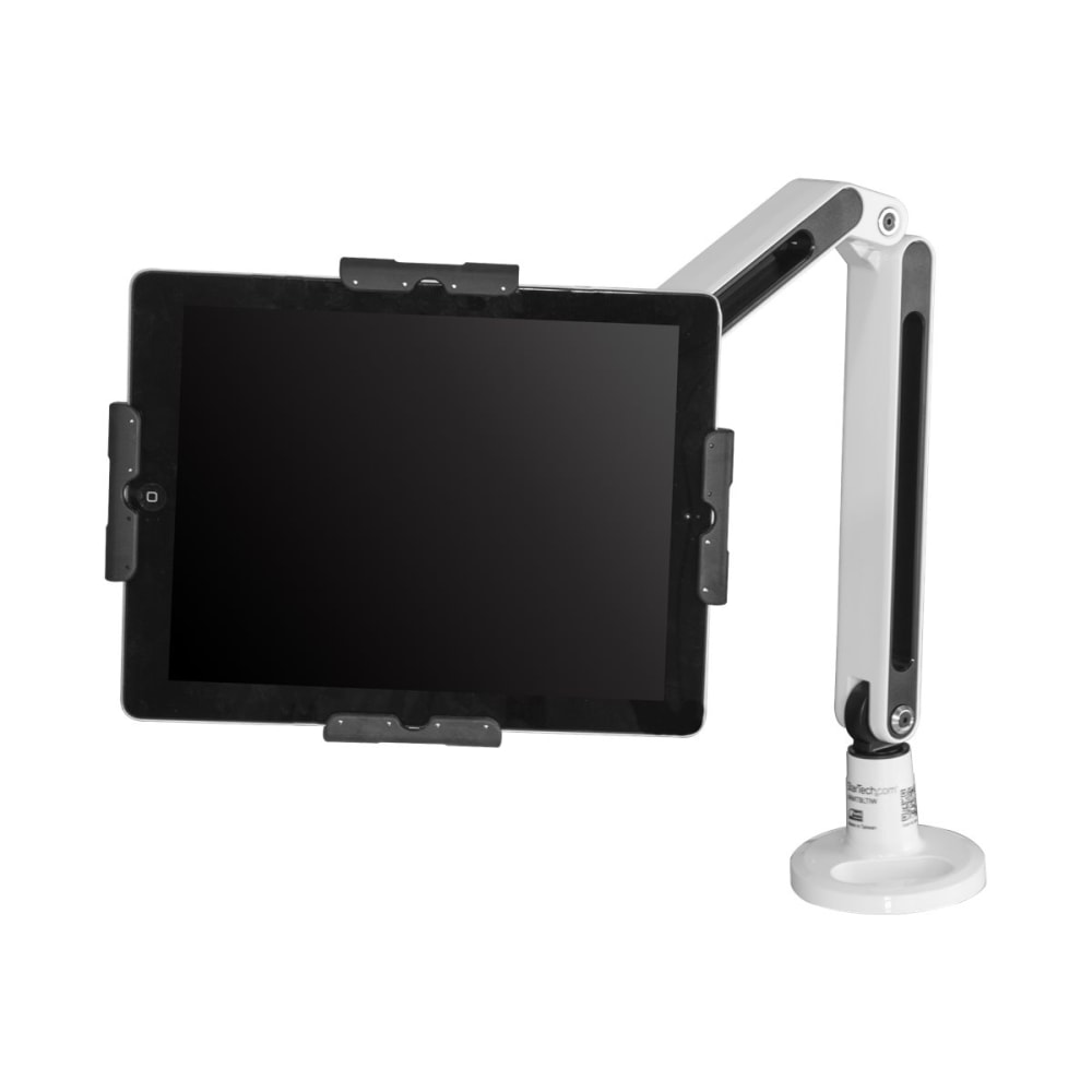 StarTech.com Desk-Mount Tablet Arm - Articulating - For 9in to 11in Tablets - iPad or Android Tablet Holder - Lockable - Steel - White MPN:ARMTBLTIW