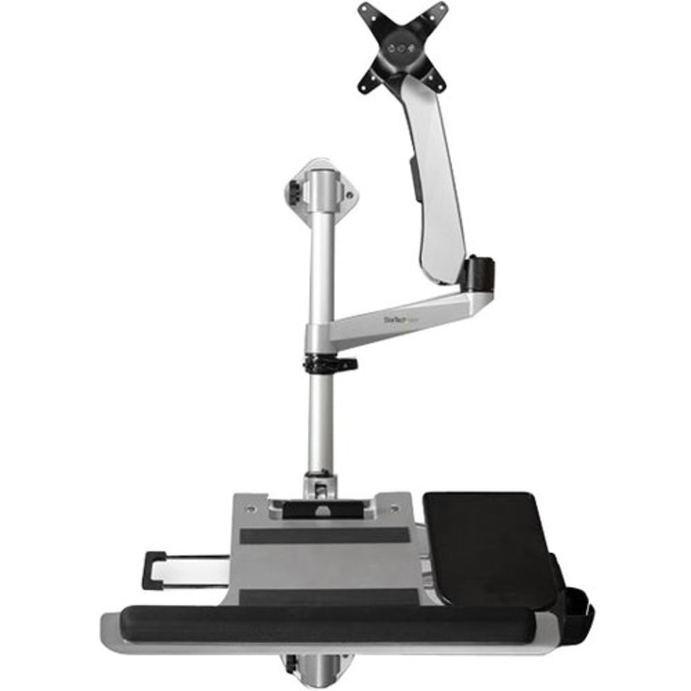 StarTech.com Wall Mounted Computer Workstation - Premium - Articulating Arm - Keyboard Arm - Adjustable Wall Mounted Sit Stand Desk - WALLSTSI1 MPN:WALLSTSI1