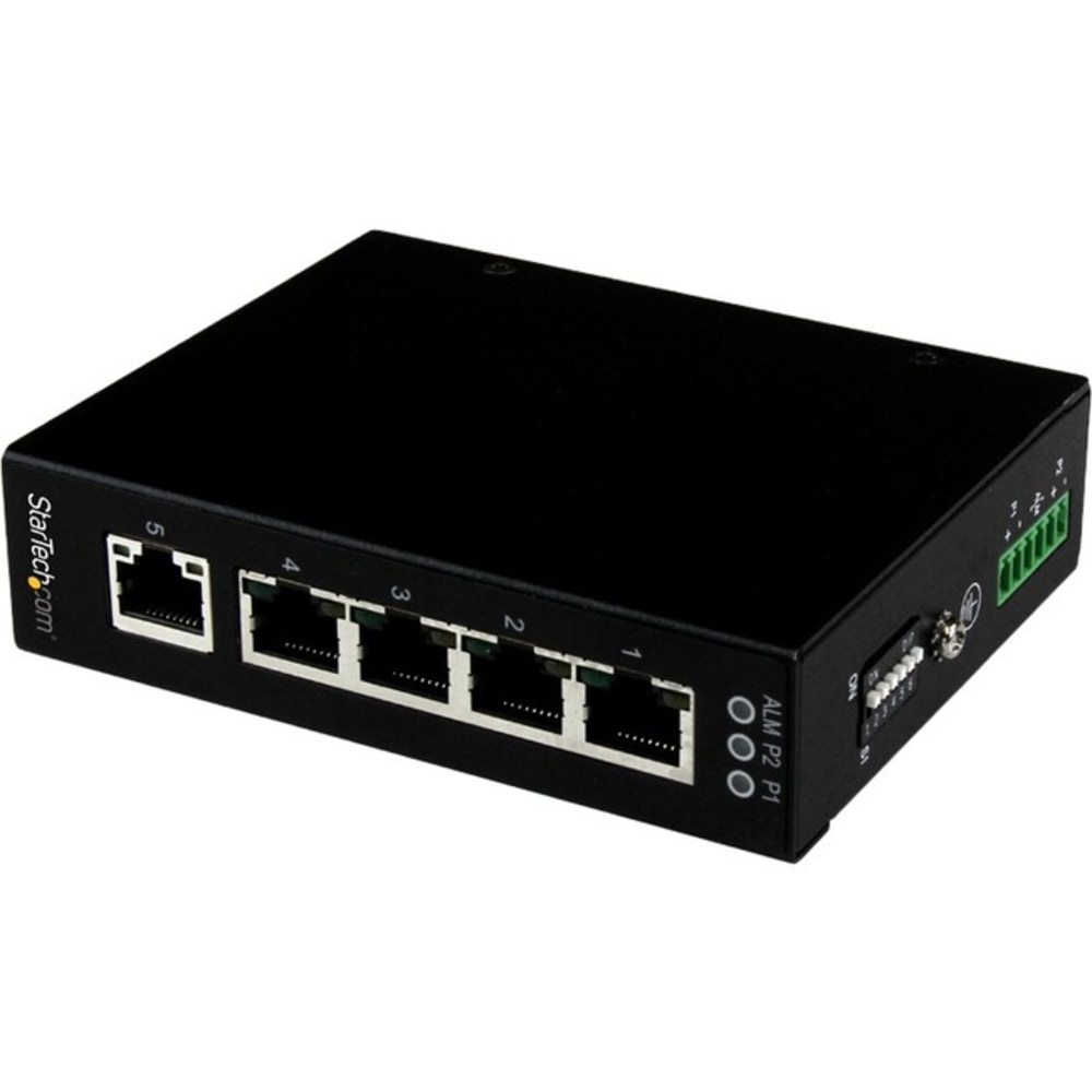StarTech.com 5 Port Unmanaged Industrial Gigabit Ethernet Switch - DIN Rail/Wall-Mountable MPN:IES51000