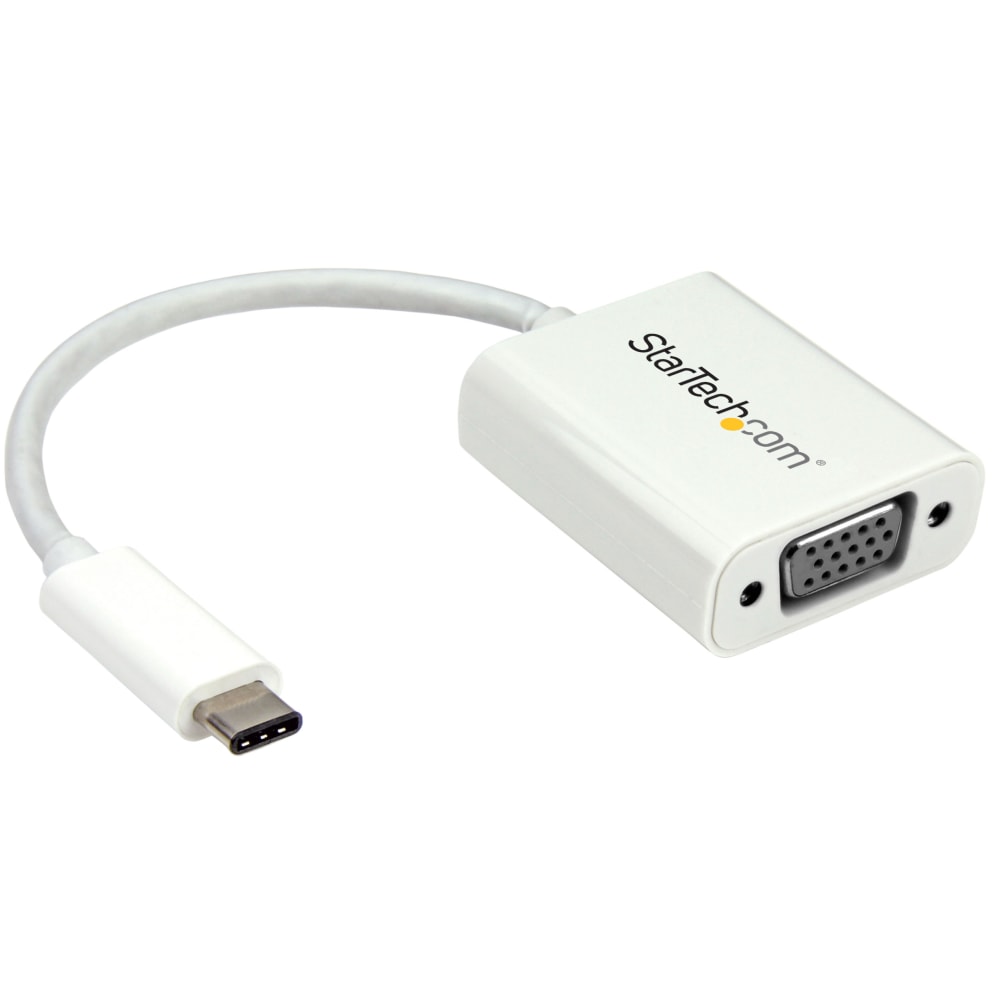 StarTech.com USB-C to VGA Adapter - White - 1080p - Video Converter - CDP2VGAW MPN:CDP2VGAW