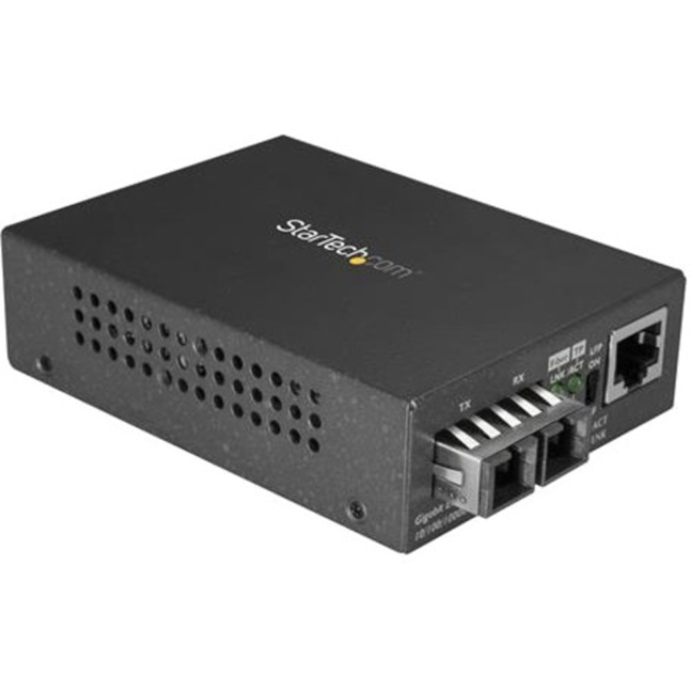StarTech.com Fiber Media Converter - 1000Base-LX - Single-mode - 10 km - SC Fiber to Ethernet Converter - MCMGBSCSM10 MPN:MCMGBSCSM10