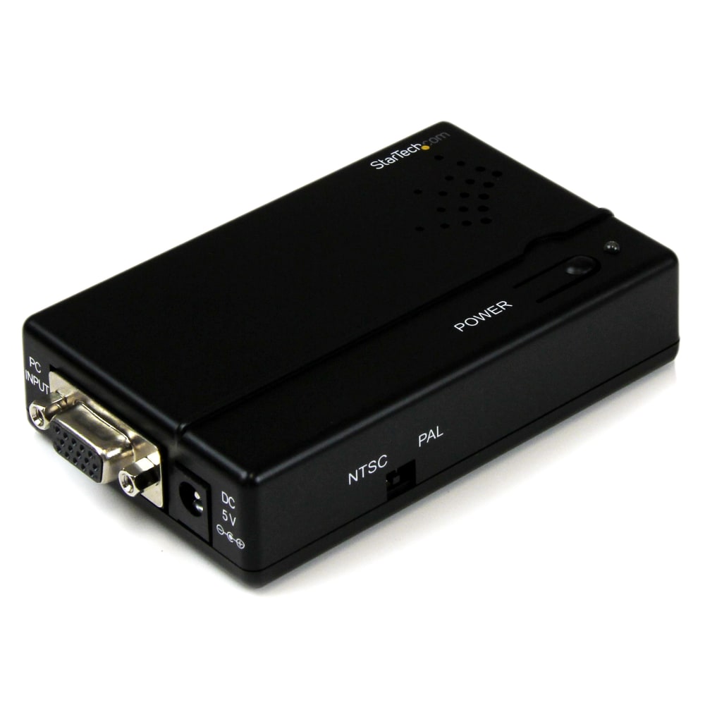 StarTech.com High Resolution VGA to Composite (RCA) or S-Video Converter - PC to TV - Connect a PC with VGA output to a composite or - VGA2VID MPN:VGA2VID