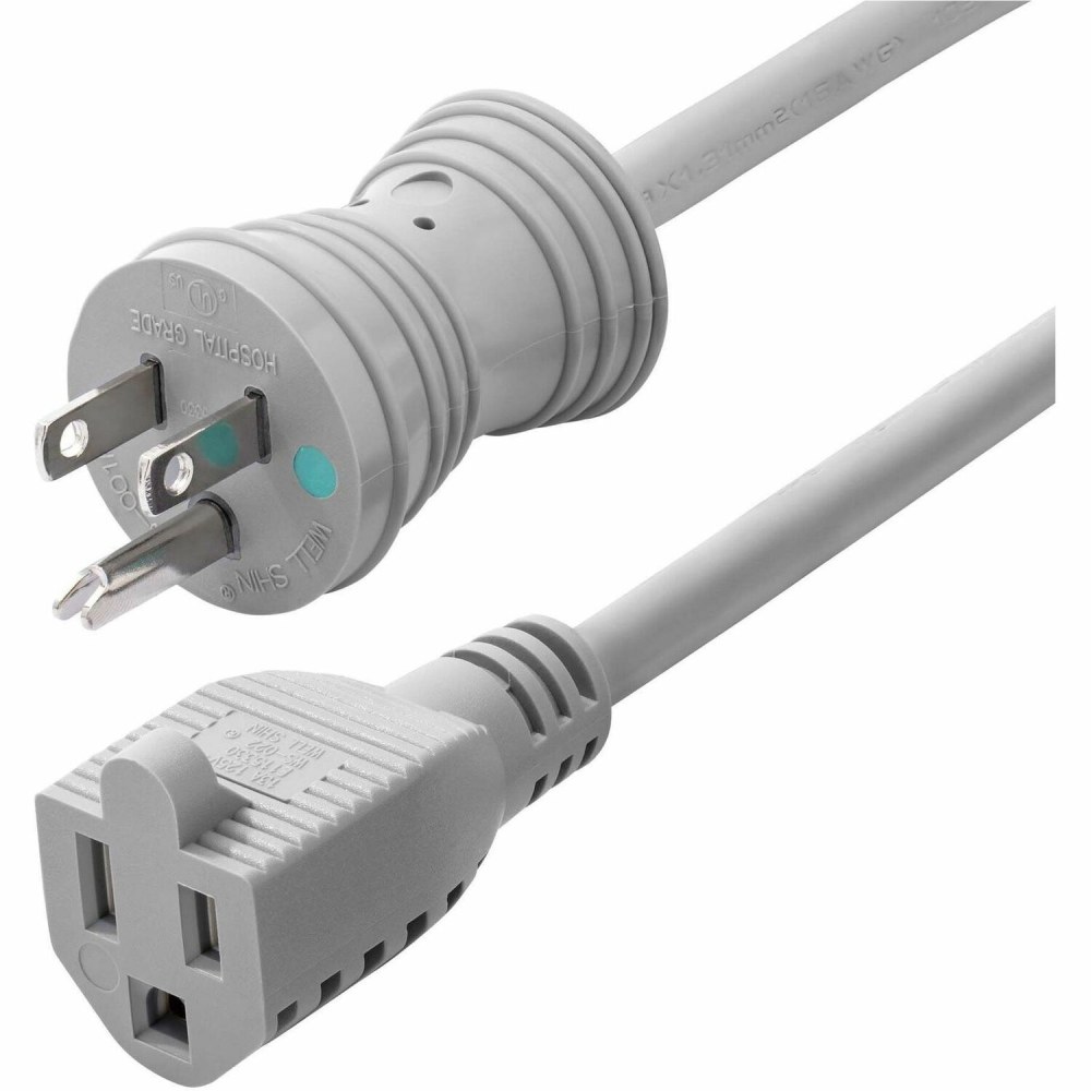 StarTech.com 6ft (1.8m) Hospital-Grade Extension Cord, Green Dot, NEMA 5-15P to 5-15R, 13A 125V, 16AWG, UL Listed MPN:231B-660H-POWER-CORD