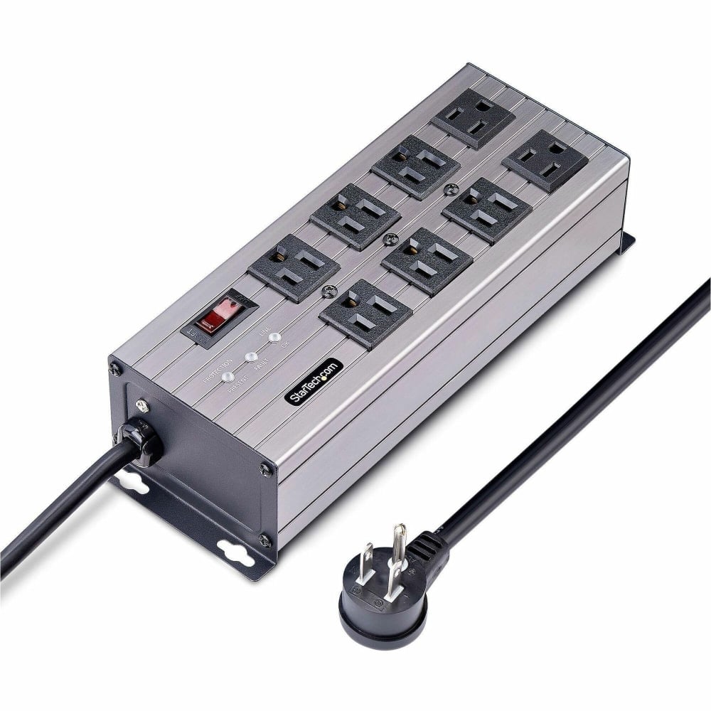 StarTech.com 8-Outlet Industrial Power Strip 125V/15A, EMI/RFI Isolation, Surge Protection, Mountable PDU, 12ft NEMA - 8N515S12POWERSTRIP MPN:8N515S12-POWER-STRIP