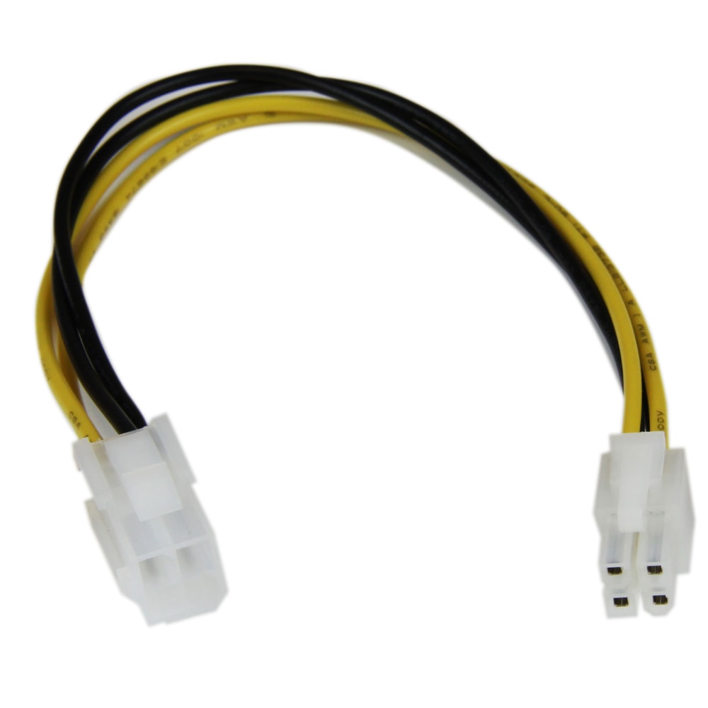 StarTech 8in ATX12V 4 Pin P4 CPU Power Extension - Extend the reach of your ATX12V power supply CPU power connector by 8in MPN:ATXP4EXT