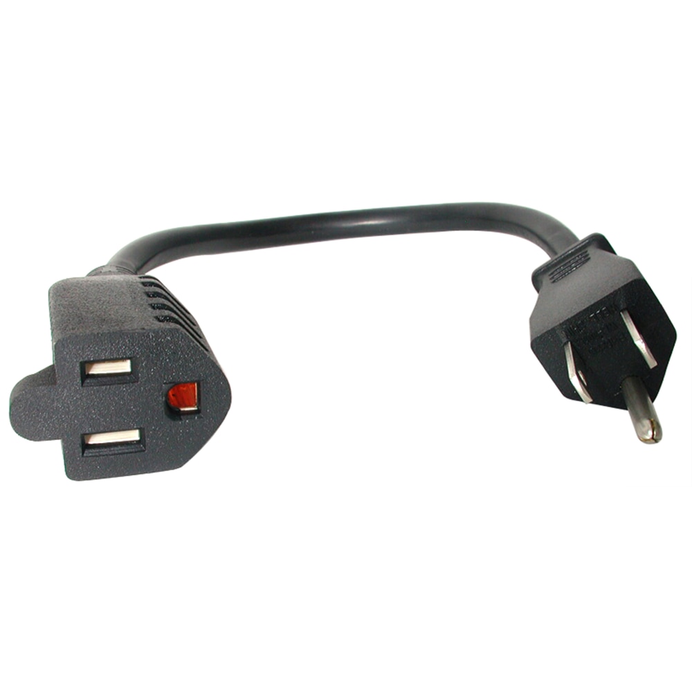 StarTech.com 1ft (0.3m) Short Extension Cord, NEMA5-15R to NEMA5-15P Black Extension Cord, 13A 125V, 16AWG, Computer Power Extension Cable MPN:PAC101