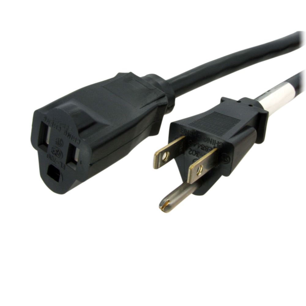 StarTech.com 3 ft Power Extension Cord NEMA 5 15R to NEMA 5 15P MPN:PAC1013
