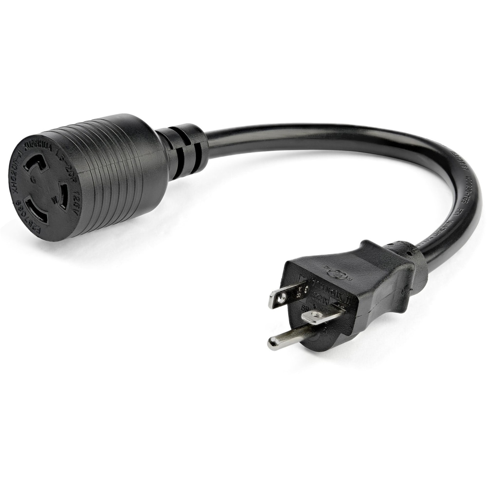 StarTech.com 1ft (30cm) Heavy Duty Extension Cord, NEMA L5-20R to NEMA 5-20P Extension Cord, 20A 125V, 12AWG, Heavy Gauge Power Cable MPN:PAC520PLR1