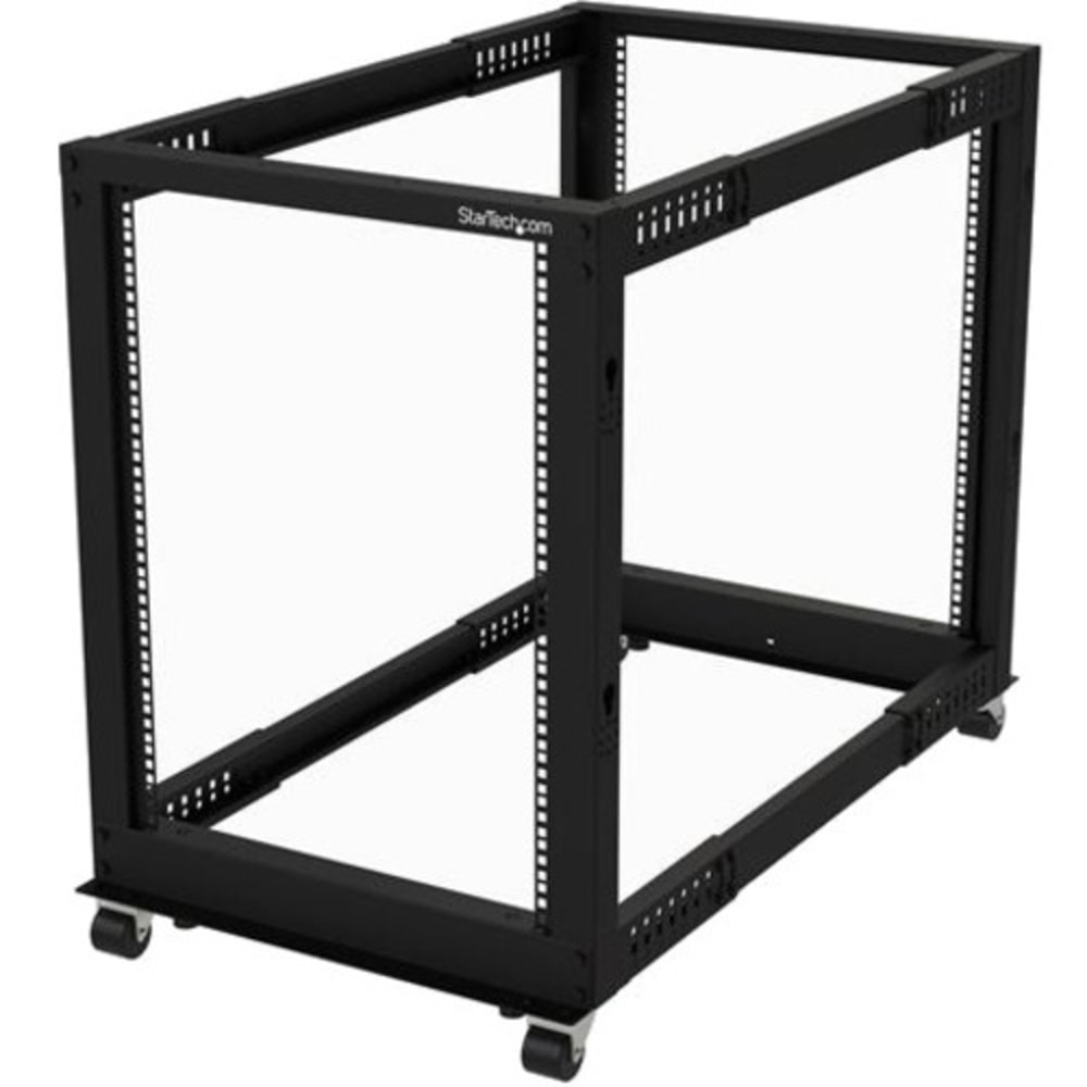 StarTech.com 15U Open Frame Rack - 4 Post - 22-40 in. Adjustable Depth - 1200 lbs Weight Capacity - Includes Casters (4POSTRACK15U) MPN:4POSTRACK15U