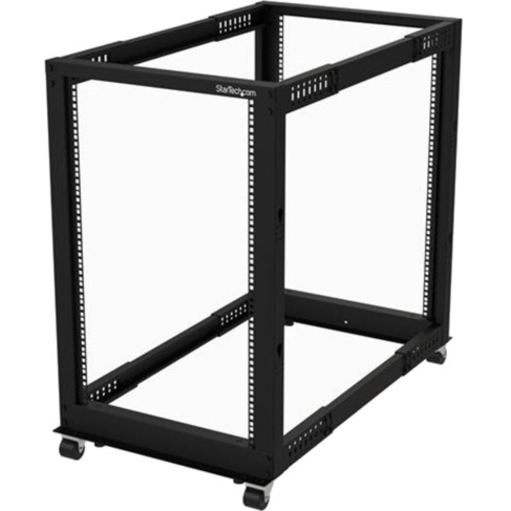 StarTech.com 18U Open Frame Rack - 4 Post - 22-40 in. Adjustable Depth - 1200 lb. Weight Capacity - Includes Casters (4POSTRACK8U) MPN:4POSTRACK18U