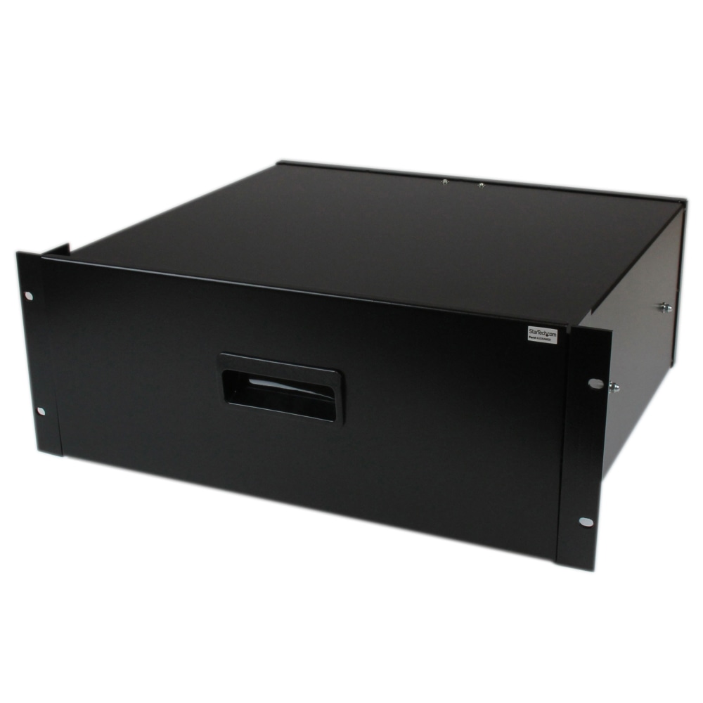 StarTech.com 4U Black Steel Storage Drawer For 19in Racks And Cabinets, Black MPN:4UDRAWER