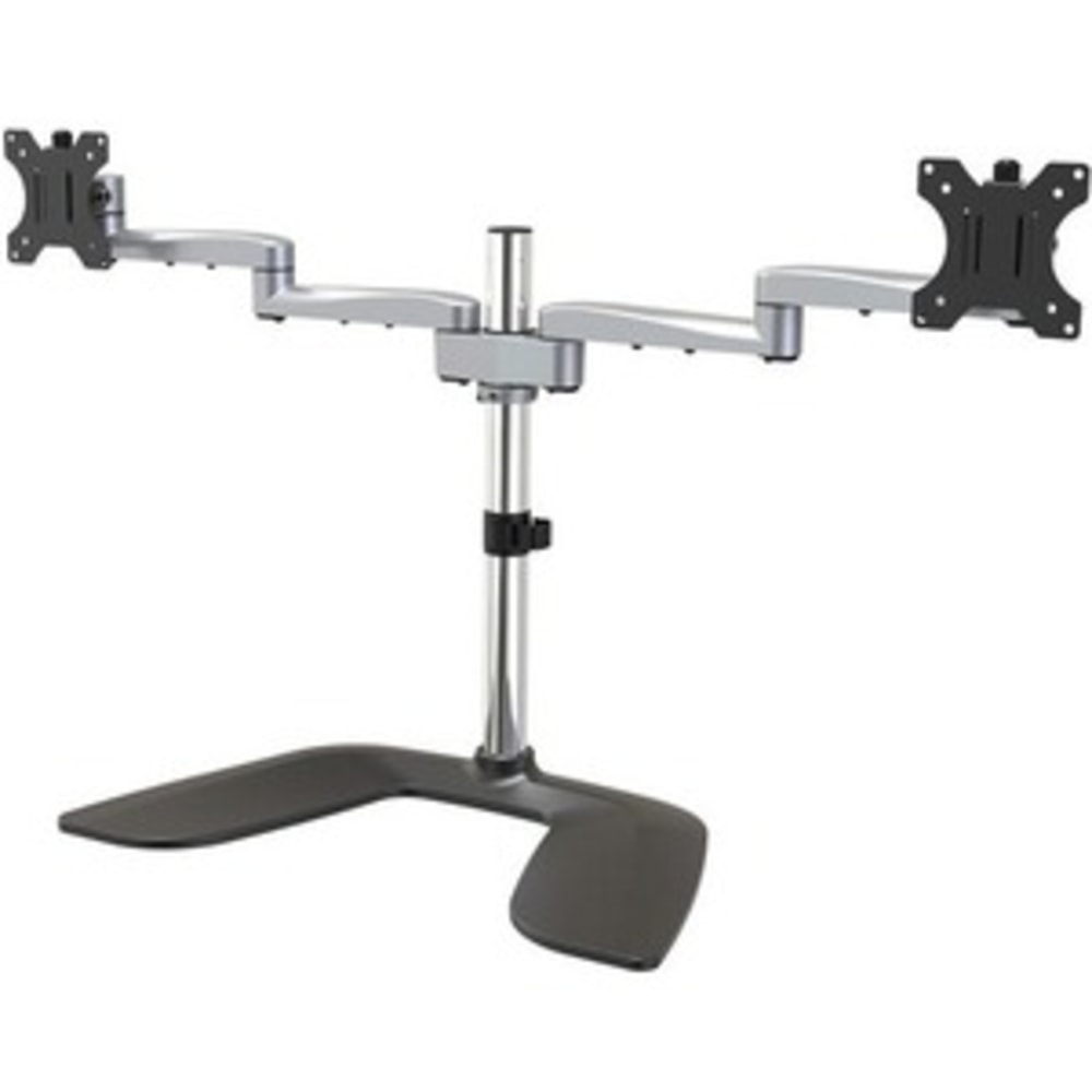 StarTech.com Dual Monitor Stand - Articulating Arms - Height Adjustable - For VESA Mount Monitors up to 32 - Steel/Aluminum - Black, Silver MPN:ARMDUALSS