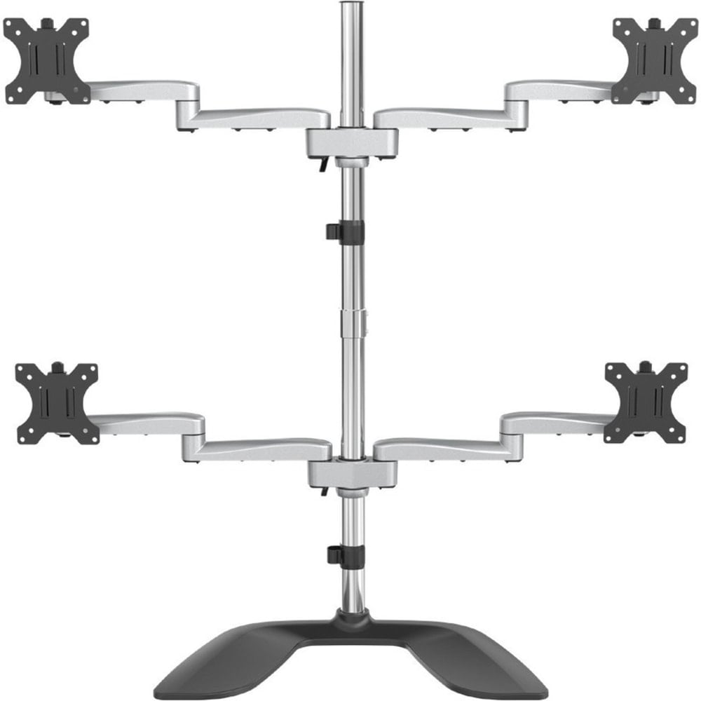 StarTech.com Quad Monitor Stand - Desktop VESA 4 Monitor Arm up to 32in Screens - Ergonomic Articulating Pole Mount - ARMQUADSS MPN:ARMQUADSS