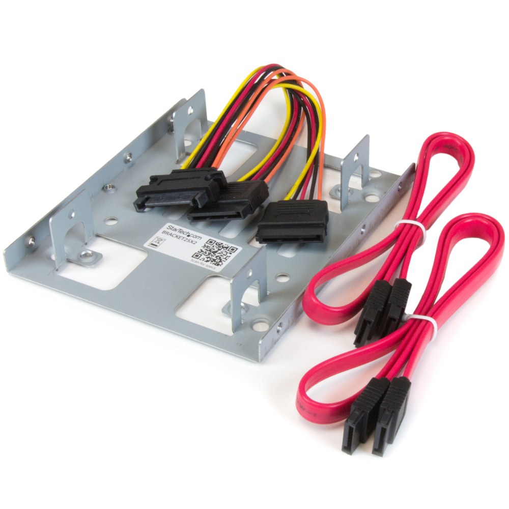 StarTech.com Dual 2.5in to 3.5in HDD Bracket for SATA Hard Drives - 2 Drive 2.5in to 3.5in Bracket for Mounting Bay MPN:BRACKET25X2