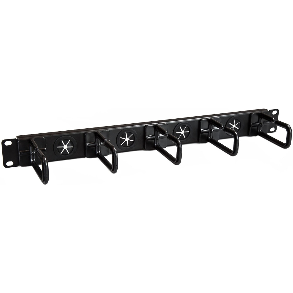 StarTech.com 1U 19in Cable Management Organizer - D Ring Hook Network/Server Rack Cord Manager - Data Center Horizontal Wire Panel - CABLMANAGERH MPN:CABLMANAGERH