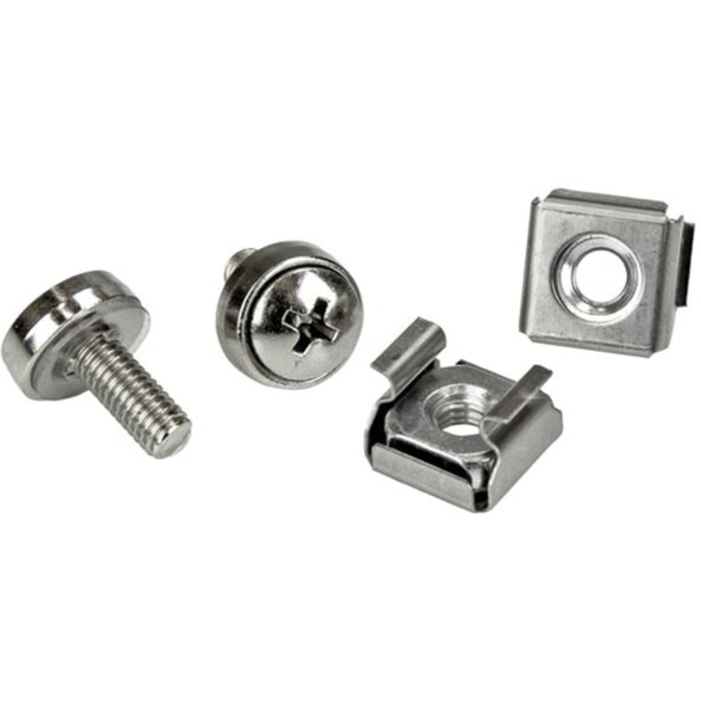 StarTech.com M5 Mounting Screws & Cage Nuts For Server Rack Cabinet, Pack Of 100 MPN:CABSCREWM52