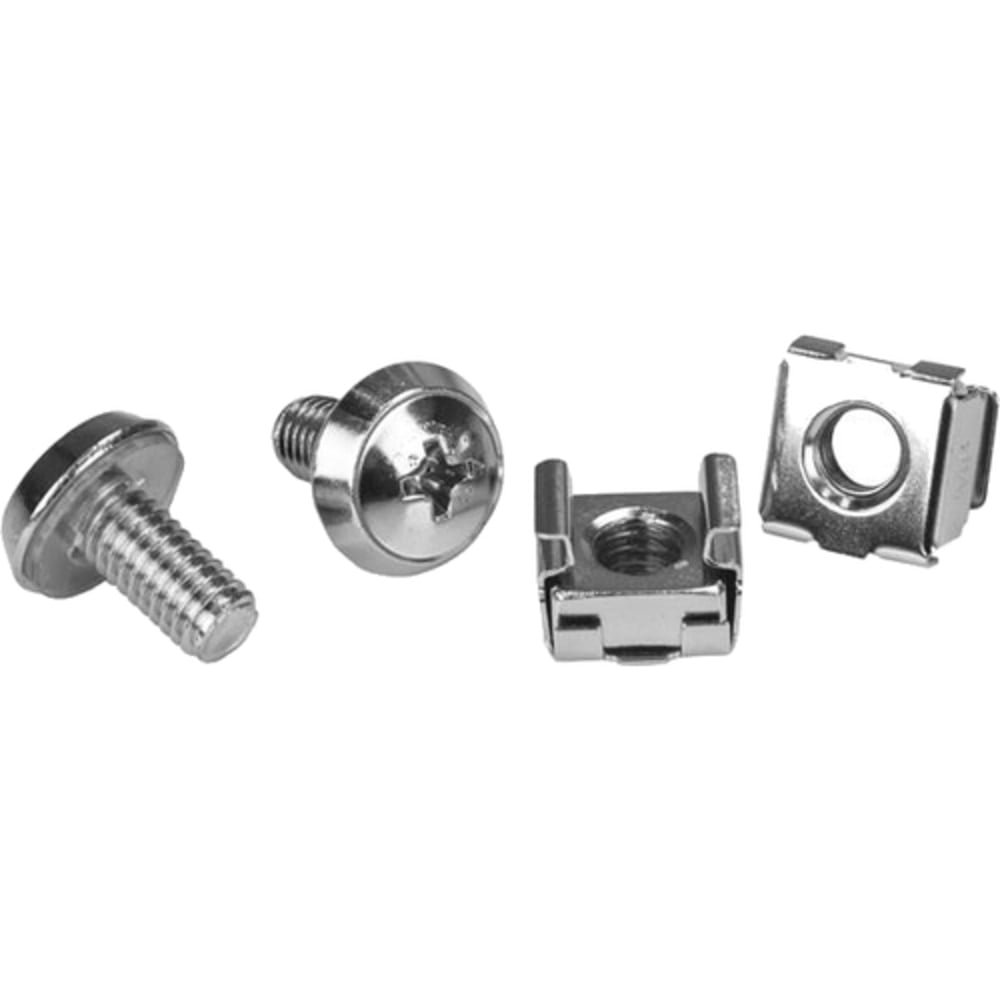 StarTech.com M6 Mounting Screws & Cage Nuts For Server Rack Cabinet, Pack Of 100 MPN:CABSCREWM62
