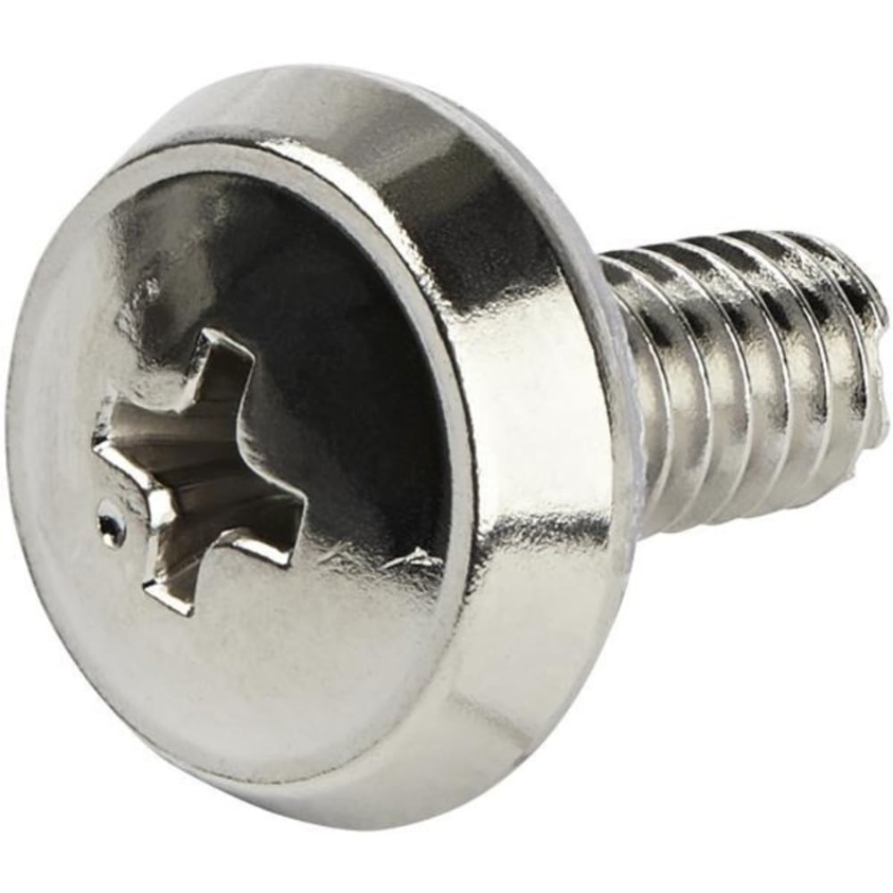 StarTech.com 12-24 Server Rack Screws - 50 pack - Nickel-plated (CABSCRWS1224) MPN:CABSCRWS1224