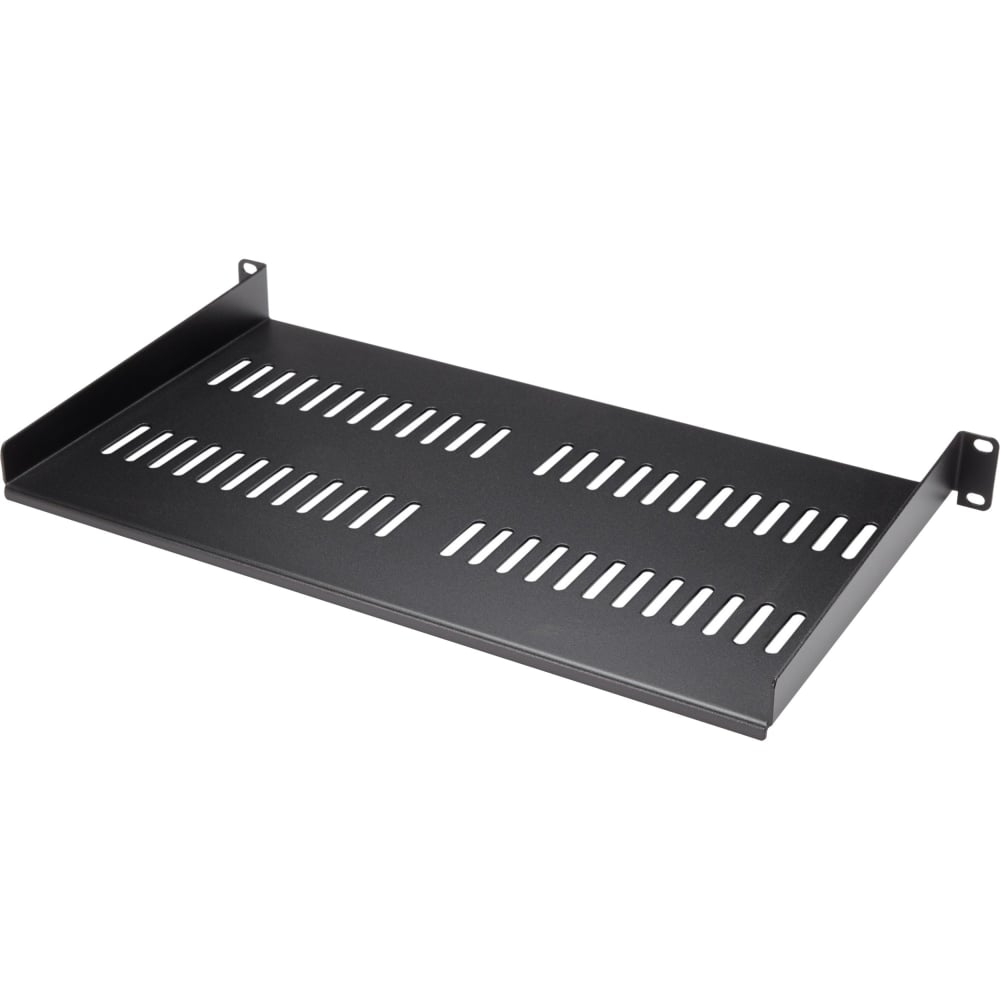 StarTech.com 1U Vented Server Rack Cabinet Shelf - Fixed 10in Deep Cantilever Rackmount Tray for 19in Data/AV/Network Enclosure w/Cage Nuts MPN:CABSHELFV1U