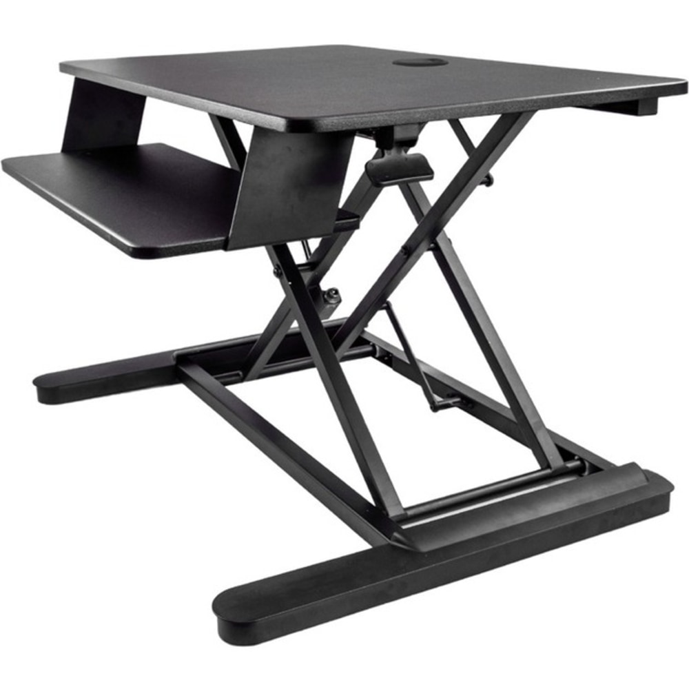 StarTech.com Sit Stand Desk Converter - Large 35in Work Surface - Adjustable Stand up Desk - - ARMSTSLG MPN:ARMSTSLG