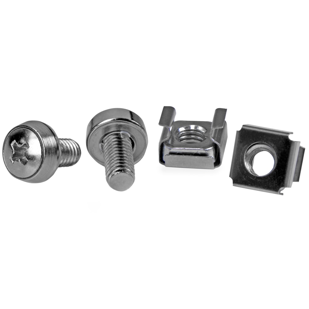 StarTech.com M6 Mounting Screws With Cage Nuts, Pack Of 50 MPN:CABSCREWM6