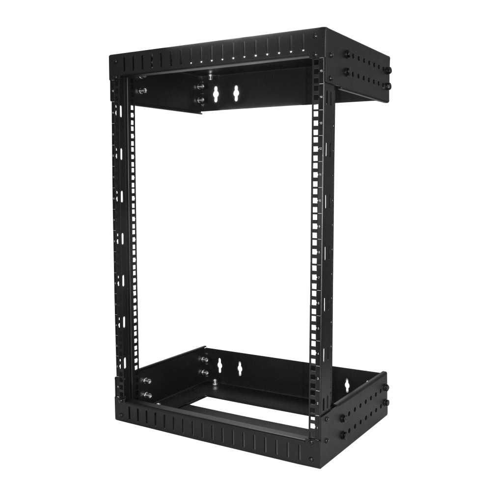 StarTech.com 15U Wallmount Server Rack with Adjustable Rails - Up to 20 Inches Depth - 19in Wide MPN:RK15WALLOA