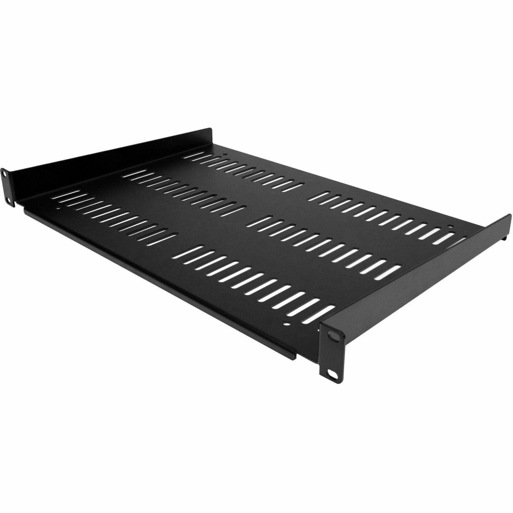 StarTech.com 1U Vented Server Rack Cabinet Shelf - Fixed 12in Deep Cantilever Rackmount Tray for 19in Data/AV/Network Enclosure w/Cage Nuts MPN:SHELF-1U-12-FIXED-V