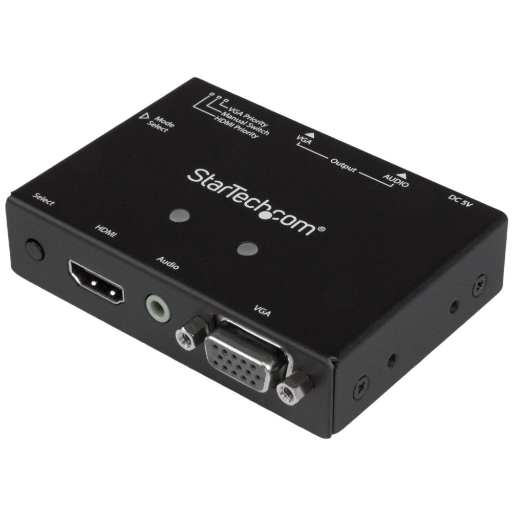 StarTech.com 2x1 VGA + HDMI to VGA Converter Switch w/ Priority Switching - 1080p MPN:VS221HD2VGA