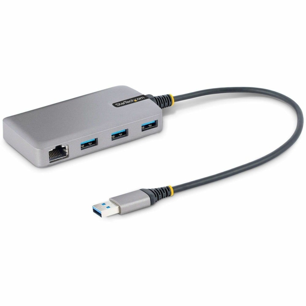 StarTech.com 3-Port USB Hub with Ethernet, USB-A Ports, Gigabit Ethernet/GbE, 5Gbps, Bus-Powered, 1ft/30cm Cable, Portable Laptop USB Hub MPN:5G3AGBB-USB-A-HUB