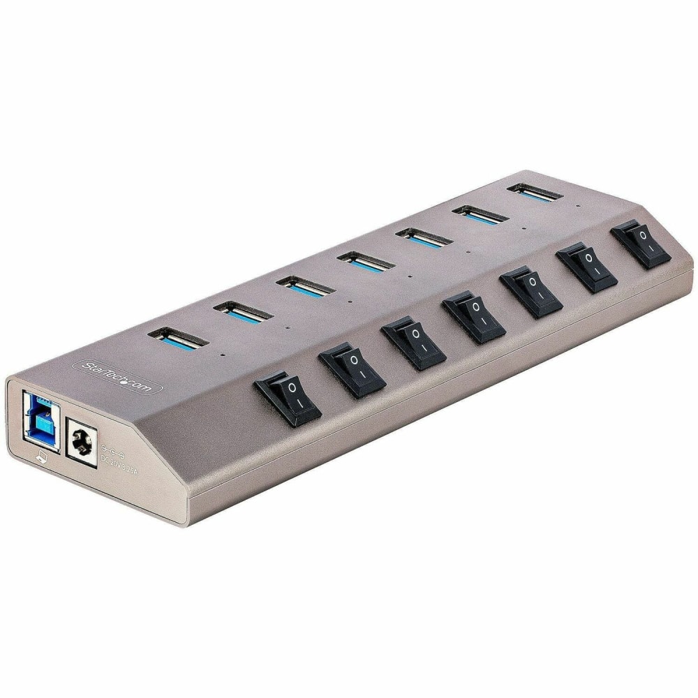 StarTech.com 7-Port Self-Powered USB-C Hub with Individual On/Off Switch, Desktop/Laptop USB-C to USB-A Hub, USB Type C Hub w/Power Supply MPN:5G7AIBS-USB-HUB-NA