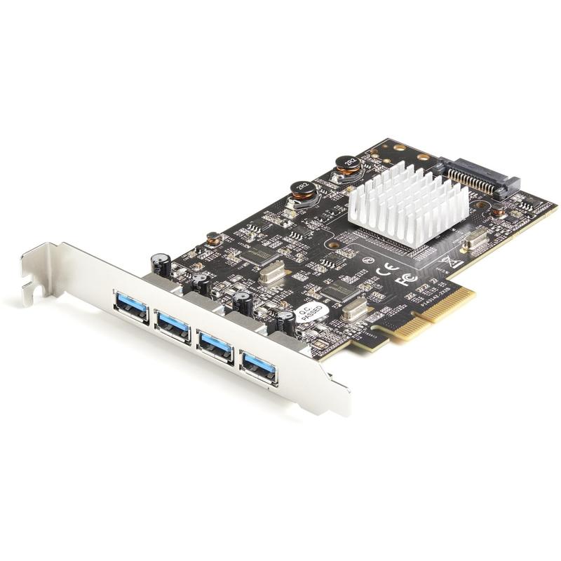 StarTech.com 4-Port USB PCIe Card - 10Gbps USB 3.1/3.2 Gen 2 Type-A PCI Express Expansion Card - 2 Controllers - PEXUSB314A2V2 MPN:PEXUSB314A2V2